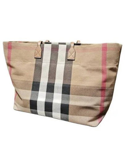 Check Medium Tote Bag Beige - BURBERRY - BALAAN 2