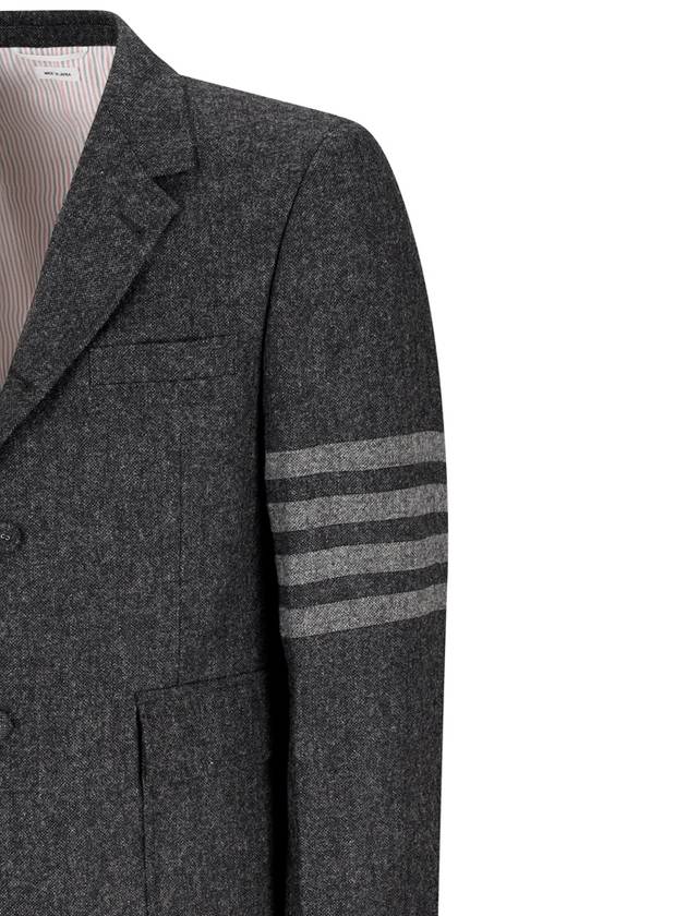 Donegal Tweed 4 Bar Single Breasted Blazer Jacket Grey - THOM BROWNE - BALAAN 4