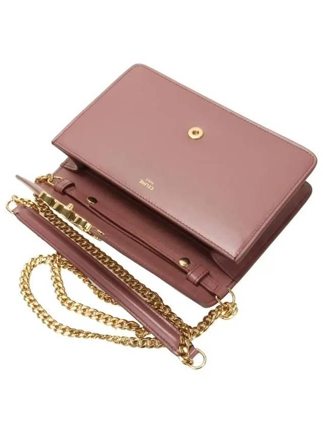 Triomphe Chain Shiny Calfskin Half Wallet Vintage Rose - CELINE - BALAAN 5