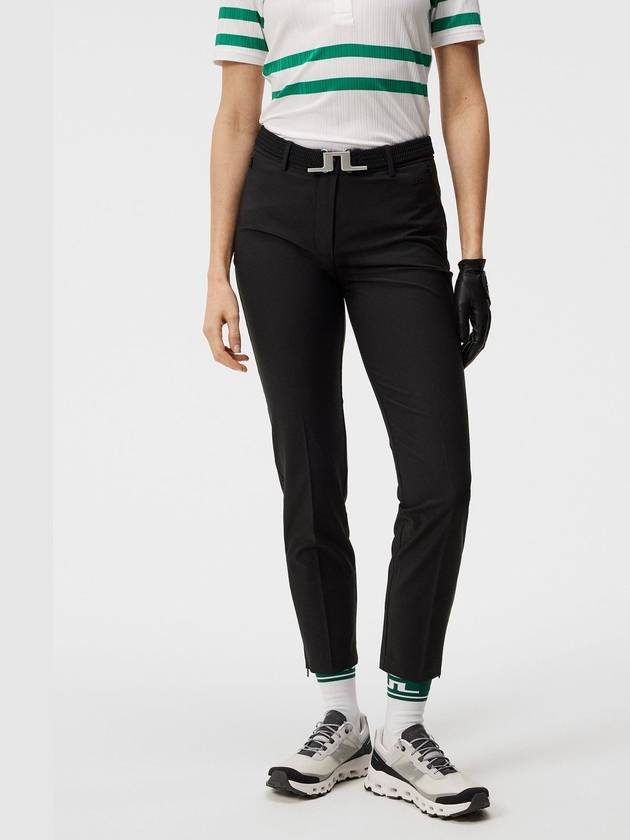 Women's Golf Pia Striped Pants Black - J.LINDEBERG - BALAAN 3