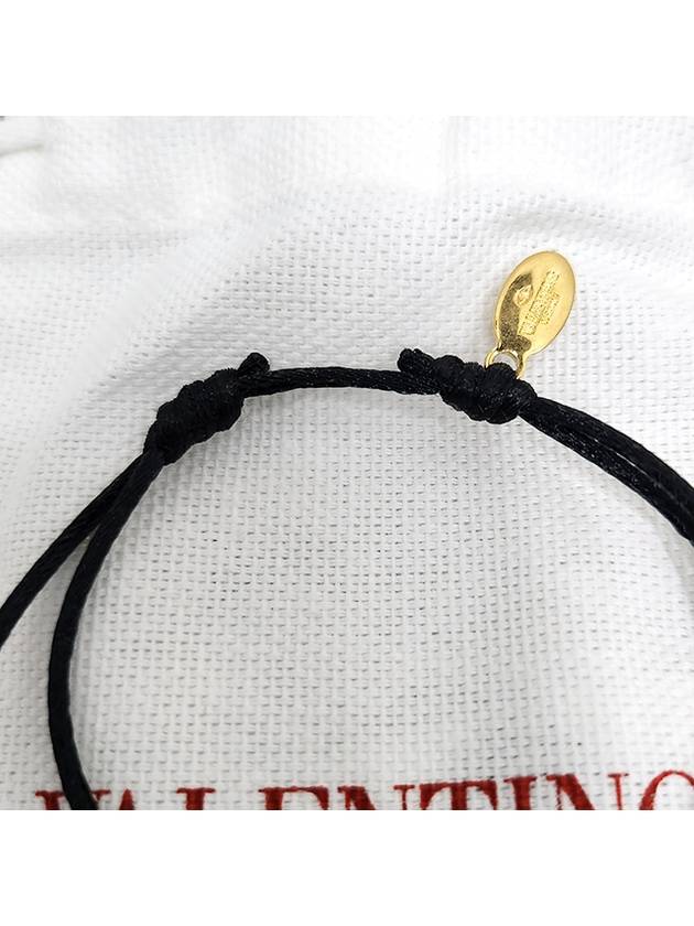 V Logo Garavani Bracelet Black - VALENTINO - BALAAN 7