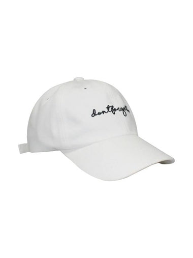 Script 2 Ball Cap White - DONTFORGETME - BALAAN 1