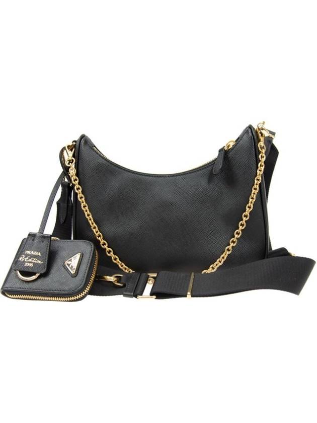 Re-Edition 2005 Saffiano Leather Shoulder Bag Black - PRADA - BALAAN 4