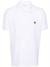 Fox Head Patch Cotton Polo Shirt White - MAISON KITSUNE - BALAAN 4