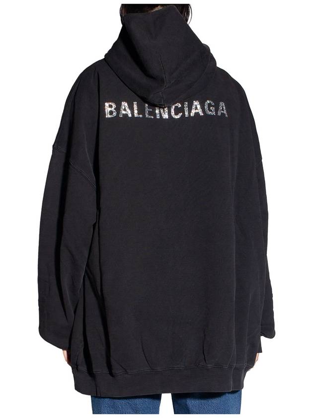 Back Logo Hooded Top Black - BALENCIAGA - BALAAN 5