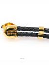 DG05579 DJMT DTU Black Leather Gold Metal Medusa Bracelet - VERSACE - BALAAN 4