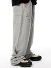 Destroyed Carpenter Wide Sweat Pants TP0058 1 - FLAVORISM - BALAAN 3