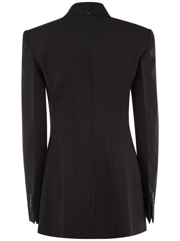 Adamo double breasted stretch wool jacket black - MAX MARA SPORTMAX - BALAAN 3