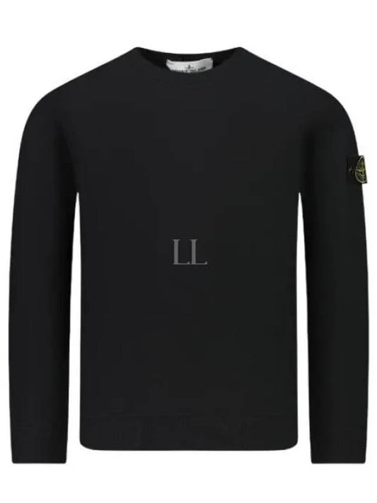 Wappen Patch Crew Neck Cotton Sweatshirt Black - STONE ISLAND - BALAAN 2