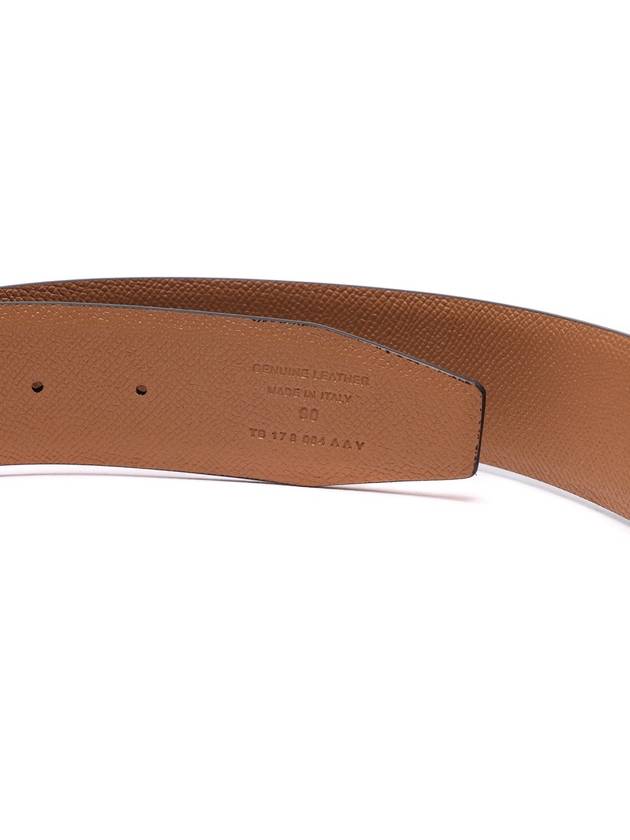 T Buckle Reversible Leather Belt Black - TOM FORD - BALAAN 7