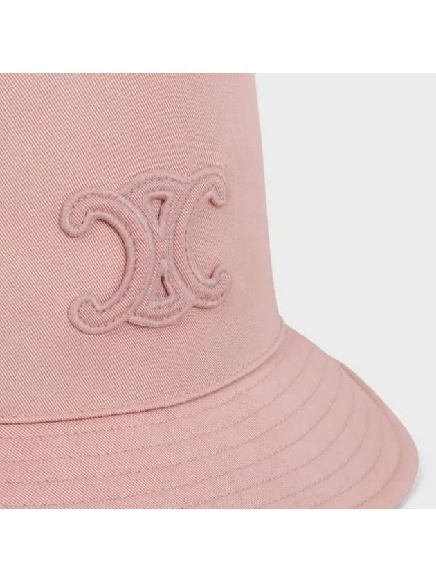 Triomphe Gabardine Cotton Bucket Hat Vintage Pink - CELINE - BALAAN 4