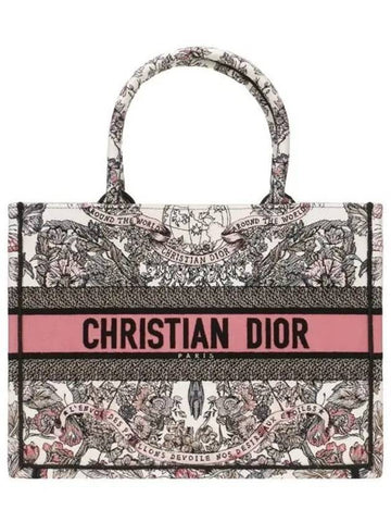 Book Medium Embroidered Tote Bag White - DIOR - BALAAN 1