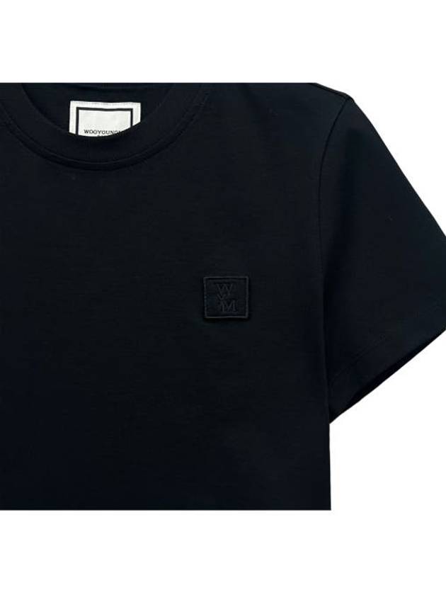 3D Coral Back Logo Short Sleeve T-Shirt Black - WOOYOUNGMI - BALAAN 5