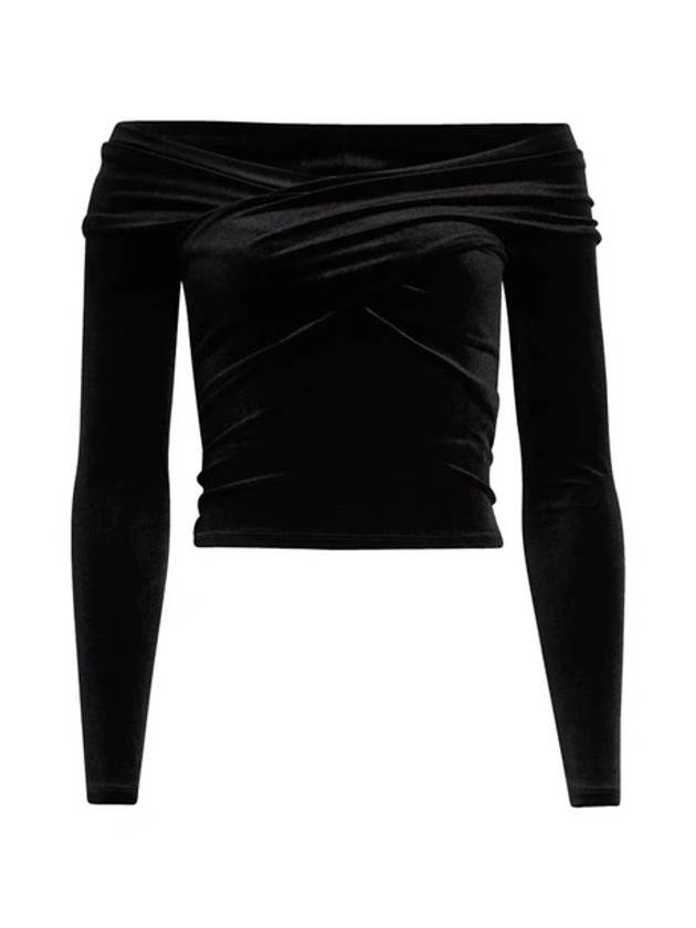 Delta Velvet Blouse Black - ALLSAINTS - BALAAN 1