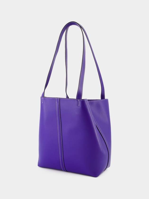 Tote Pm Shopper Bag - Vanessa Bruno - Leather - Blue - VANESSA BRUNO - BALAAN 2