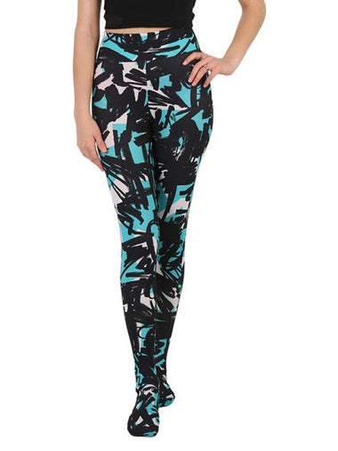 graffiti print foot leggings - BURBERRY - BALAAN 1