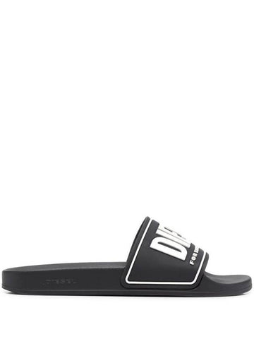 embossed logo flat slider sandals Y02854P4441 - DIESEL - BALAAN 1