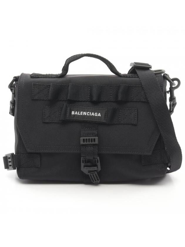 Army Logo Print Nylon Messenger Bag Black - BALENCIAGA - BALAAN 2