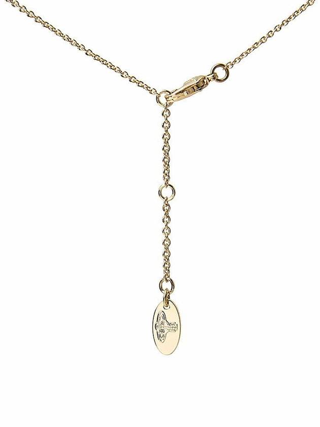 Women's Thin Line Short Flat ORB Pendant Necklace Gold - VIVIENNE WESTWOOD - BALAAN 7