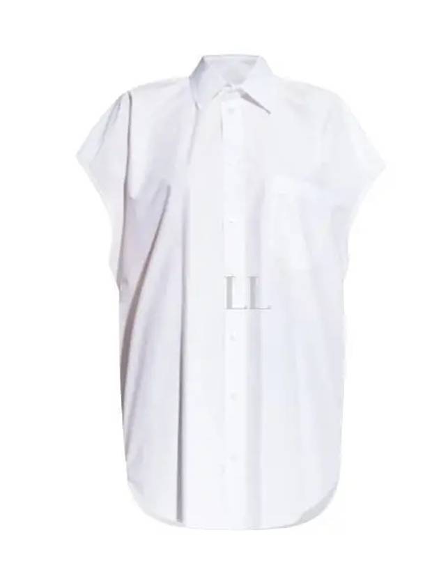 Women's Sleeveless Button-Up Shirt White - BALENCIAGA - BALAAN 2