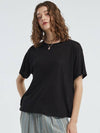 Basic linen t shirt black - MANAVIS7 - BALAAN 3