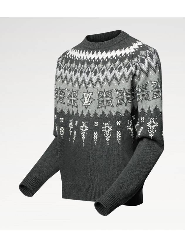 1AGJUQ Embellished Wool Cashmere Blend Pullover - LOUIS VUITTON - BALAAN 2