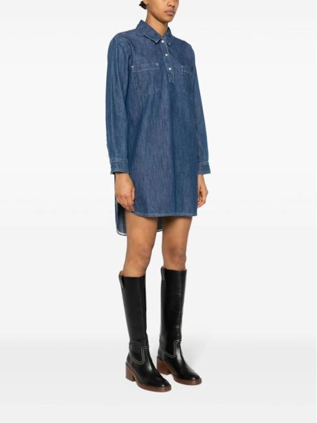 Robe Texas Short Dress Indigo Delave - A.P.C. - BALAAN 4