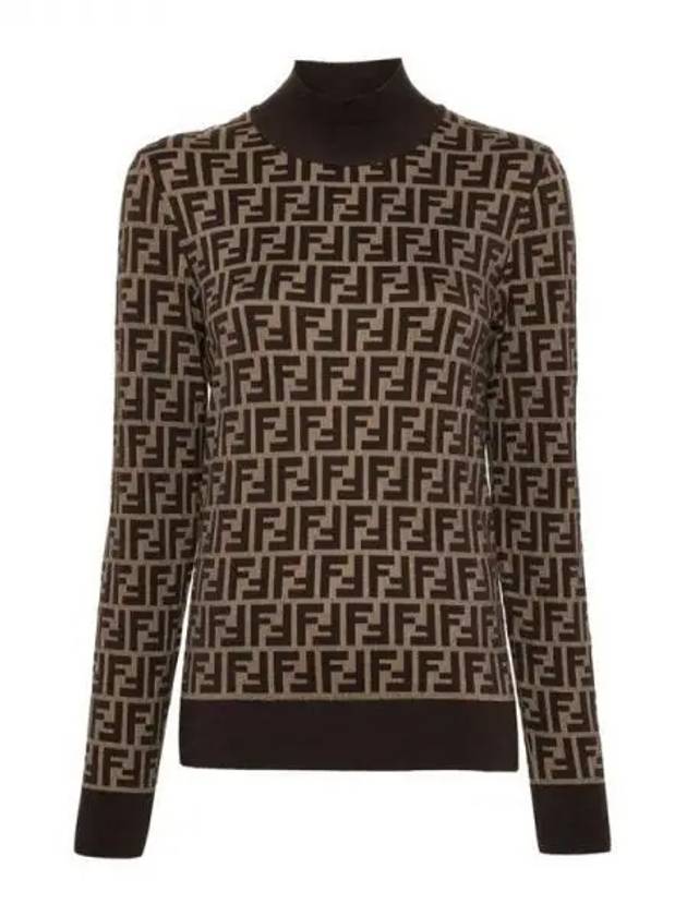 FF logo high neck cotton knit - FENDI - BALAAN 1