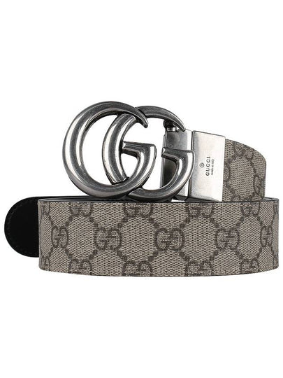 GG Marmont Reversible Leather Belt Beige - GUCCI - BALAAN 2