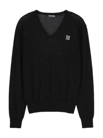 V neck knit black - RAF SIMONS - BALAAN 1