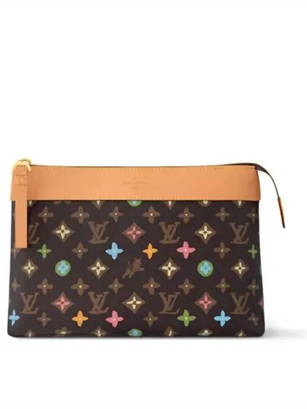 Pochette Voyage Souple Monogram Order Canvas Pouch Bag Chocolate - LOUIS VUITTON - BALAAN 2