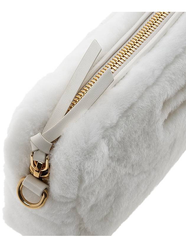 Logo Fluffy Shoulder Bag White - MIU MIU - BALAAN 10