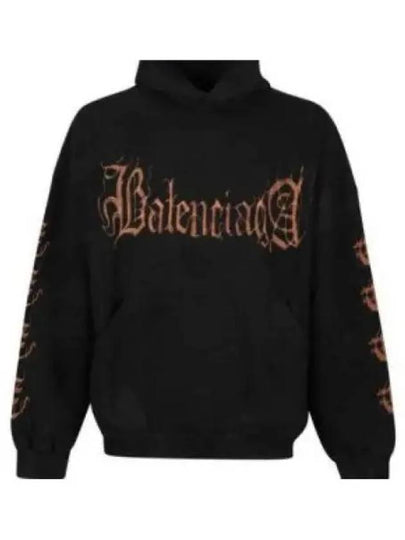 Heavy Metal Cotton Oversized Hoodie Black - BALENCIAGA - BALAAN 2