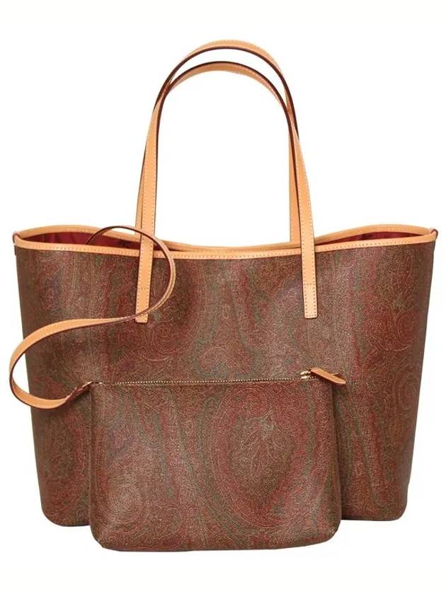 Paisley Medium Shopper Shoulder Bag Brown - ETRO - BALAAN 3