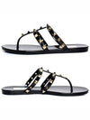 Women's Rockstud Flip Flops Black - VALENTINO - BALAAN 3