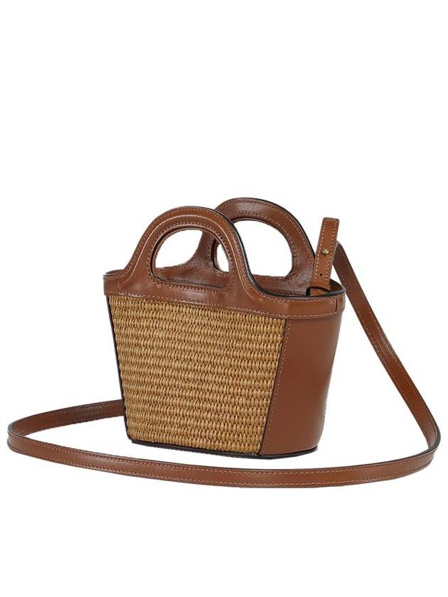 Rattan Micro Tropicalia Cross Bag Brown - MARNI - BALAAN 3