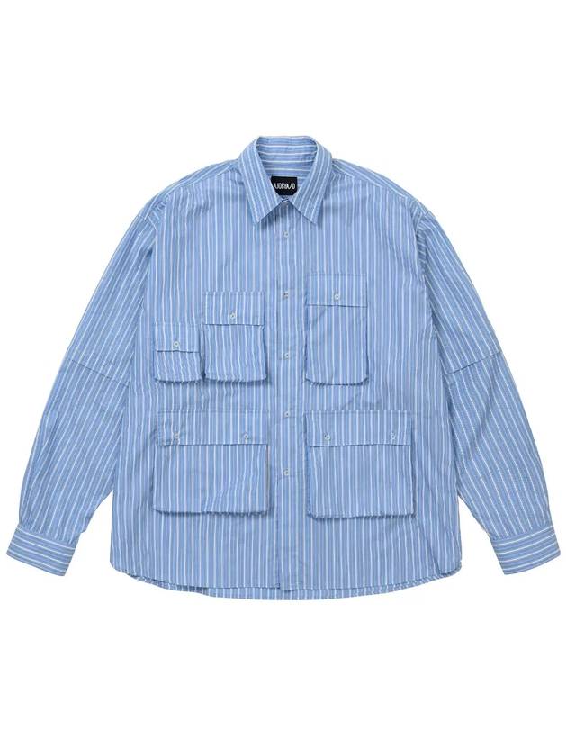 Fisherman Stripe Shirt SKY BLUE - AJOBYAJO - BALAAN 1