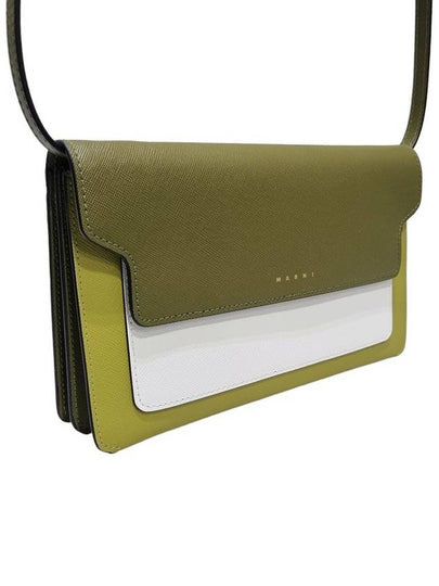 Women s PHMO0022U5 Trunk Green Saffiano Clutch and Crossbag - MARNI - BALAAN 2