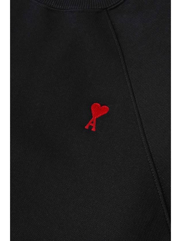 de Coeur Sweatshirt Black Small Heart Logo BFUSW005 747 001 - AMI - BALAAN 2