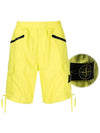 Wappen Patch Cargo Shorts Yellow - STONE ISLAND - BALAAN 3