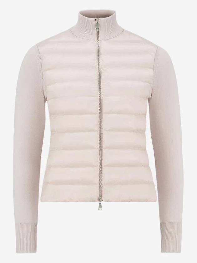 Padded wool cardigan pink 9B00025 M1131 528 - MONCLER - BALAAN 2