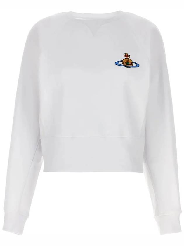 Athletic Cropped Sweatshirt White - VIVIENNE WESTWOOD - BALAAN 3