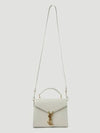 Casandra Monogram Mini Top Handle Cross Bag White - SAINT LAURENT - BALAAN 5