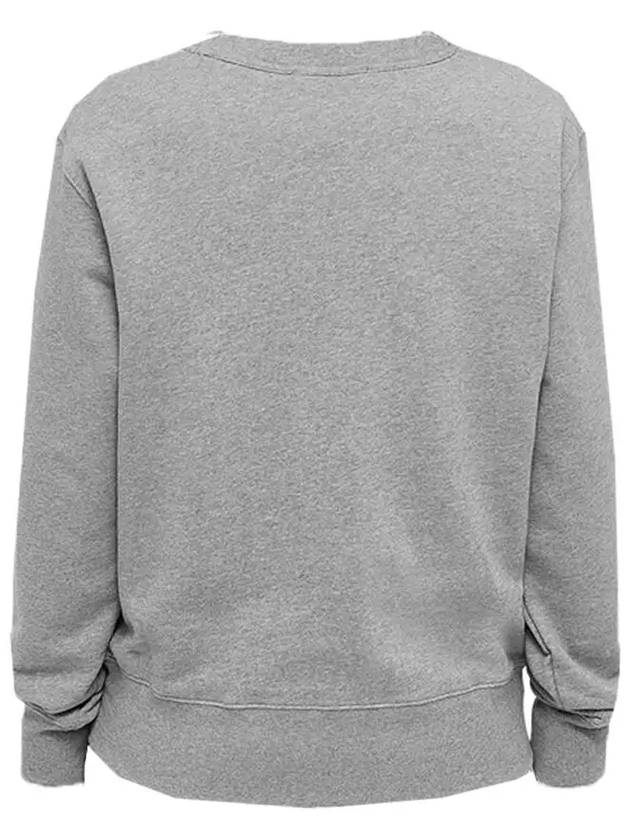 Face Patch Sweatshirt Light Grey Melange - ACNE STUDIOS - BALAAN 4