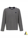 Maison Kitsune Logo Patch Striped Sweater NM00106KJ0044 - MAISON KITSUNE - BALAAN 2