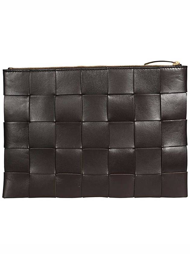 Cassette Intrecciato Medium Clutch Bag Fondente - BOTTEGA VENETA - BALAAN 3