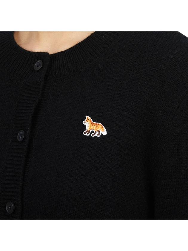 Baby Fox Patch Wool Cardigan Black - MAISON KITSUNE - BALAAN 8