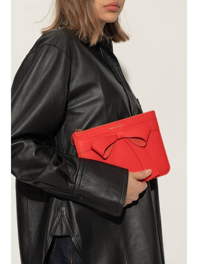 Comme Des Garçons Leather Pouch, Women's, Red - COMME DES GARCONS - BALAAN 2