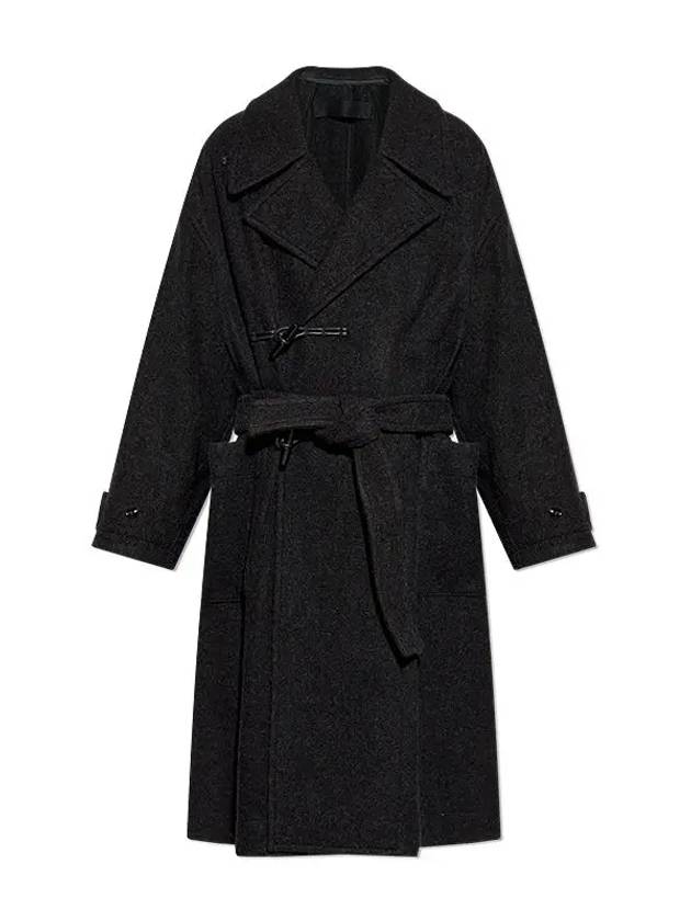 Alpaca Wool Duffel Coat Black - LEMAIRE - BALAAN 2