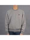 Small Heart Logo Sweatshirt Grey - AMI - BALAAN 2